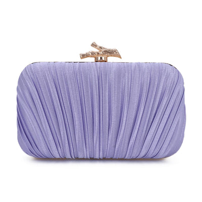 Clutch Purses for Women Evening Bag Pleated Clutch Bag with Chain for Wedding Party