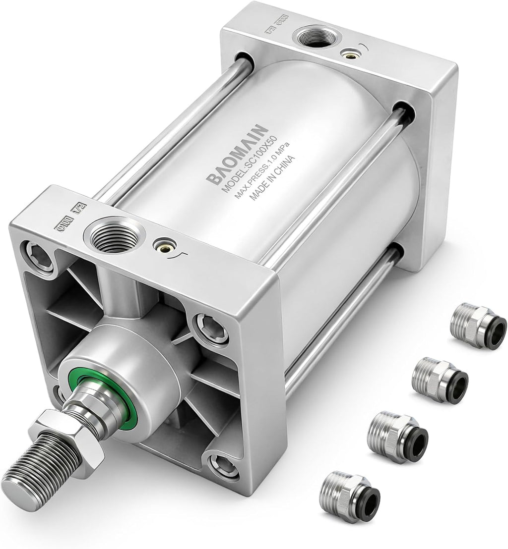 BAOMAIN Pneumatic Air Cylinder 4" Bore 2" Stroke SC100x50