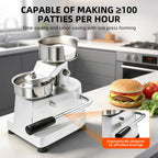 Commercial Hamburger Press Patty Maker, 4 inch Manual Burger Press