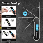 0.5 Sec Instant Read Meat Thermometer Digital for Cooking, Grey