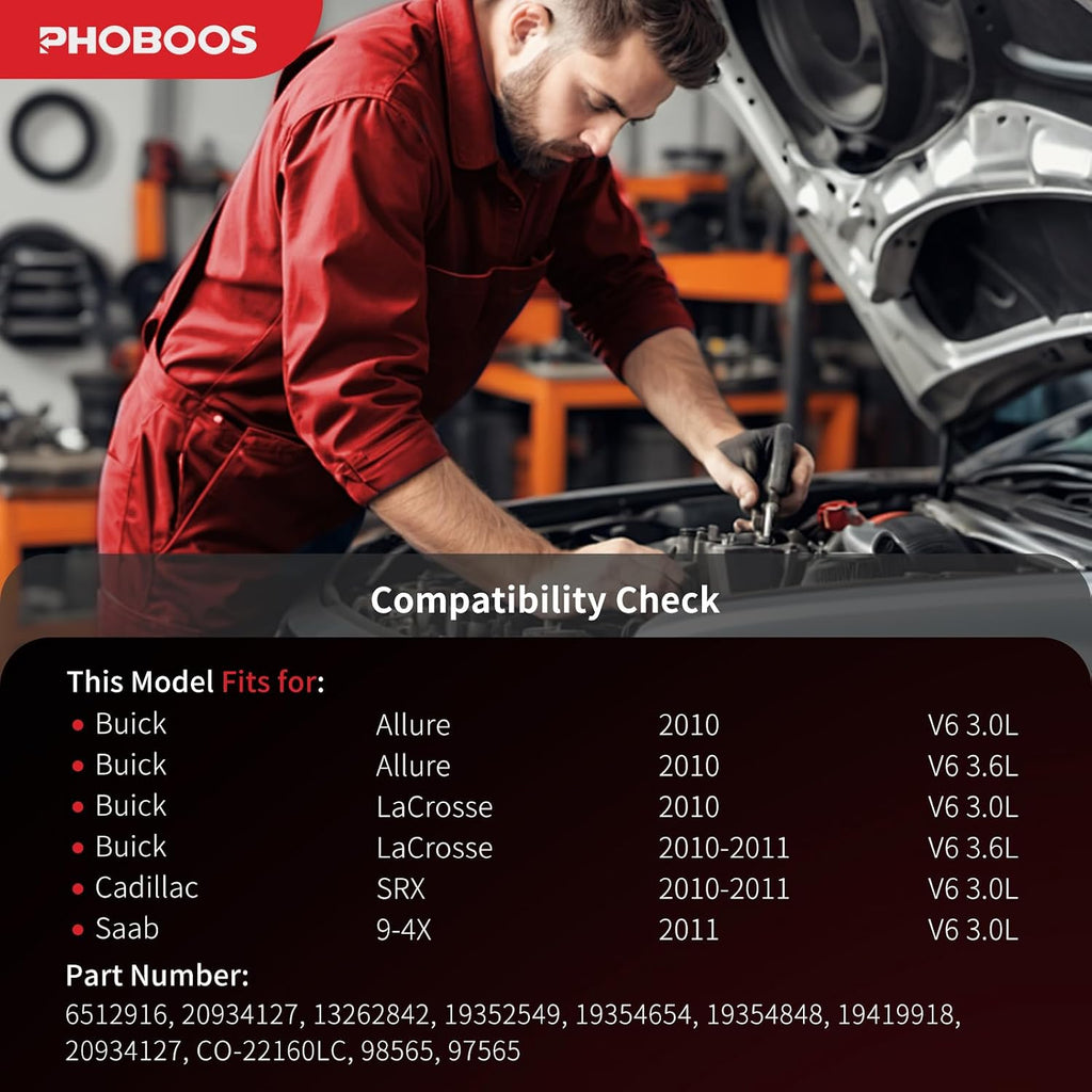 PHOBOOS A/C Compressor with Clutch Compatible with Buick & Cadillac