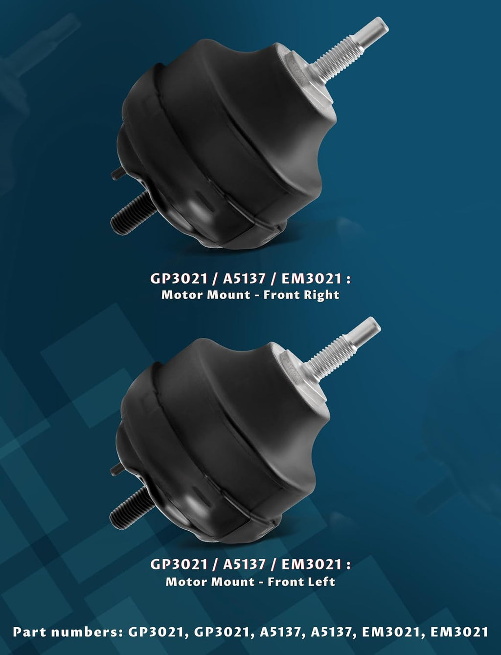 2PCS Front L & R Motor Mount Fit for 2002-2009 Trailblazer Envoy 4.2L L6