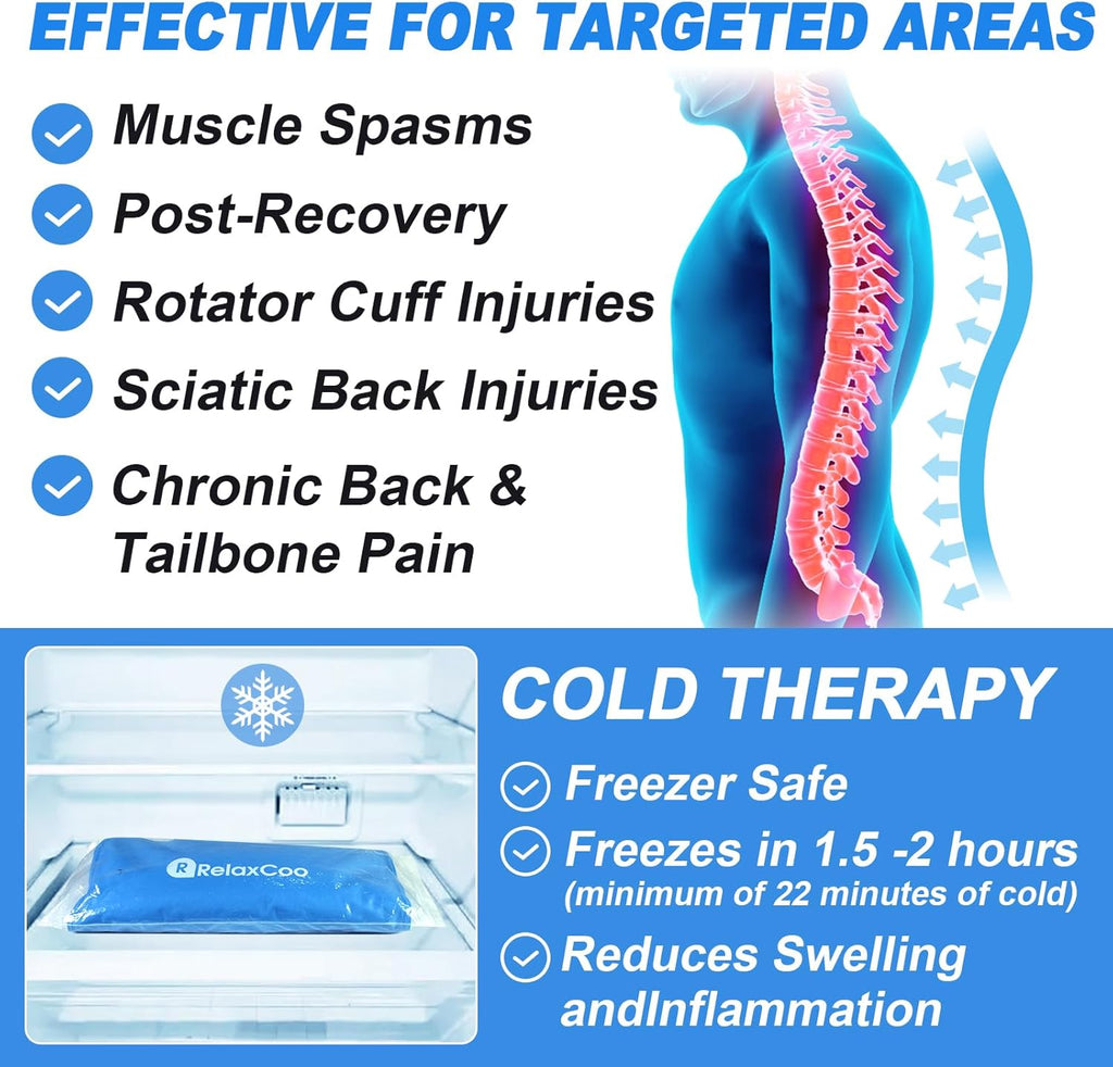 11x14.5 Large Flexible Ice Pack for Injuries Reusable Gel, Cold Compress for Hip, Shoulder, Knee, Back Pain