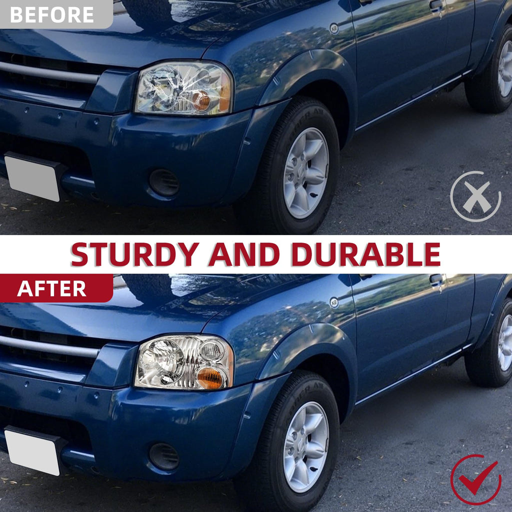 Headlight Compatible with Nissan Frontier 2001-2004, Pair