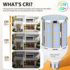 70W LED Corn Light Bulb(6 Pack),(700 Watt Equivalent) Fanless E26/E39 Medium/Large Mogul Base LED Cob Lamp 5000K
