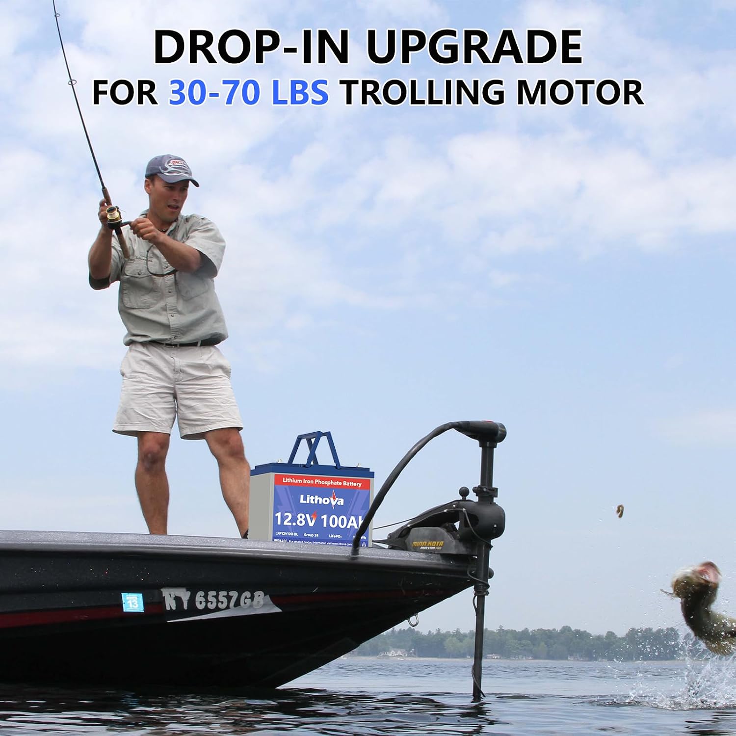 12V 100Ah LiFePO4 Battery, Up to15K Cycles, 1280Wh Higher Energy Density, Rechargeable Deep Cycle RV Lithium Battery
