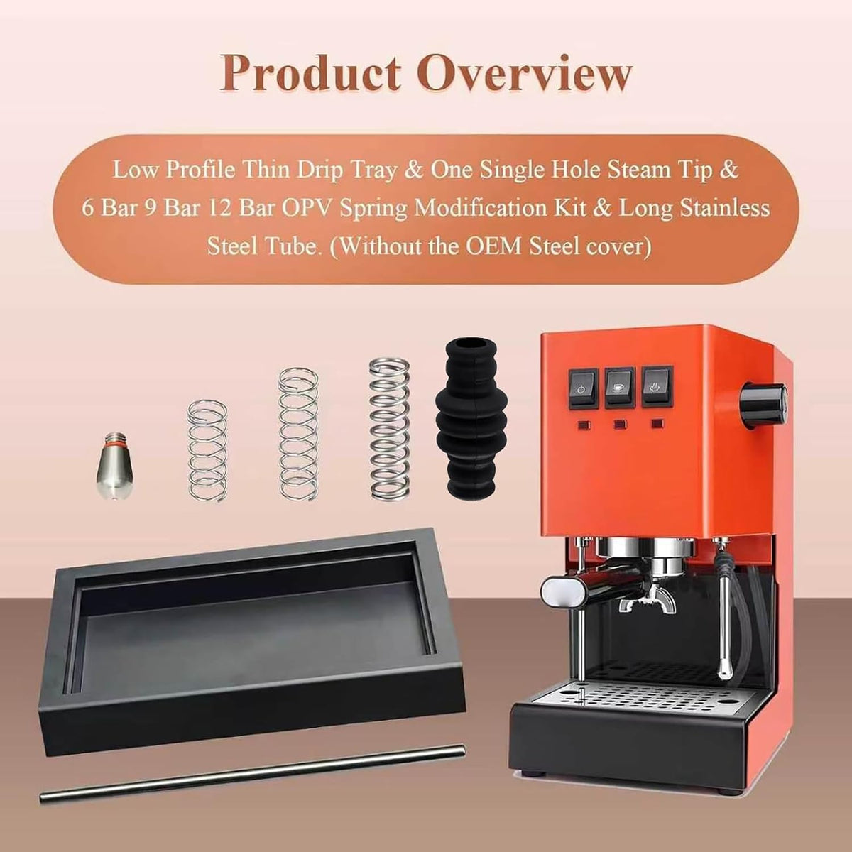 Low Profile Thin Drip Tray Fits Gaggia Classic Pro Espresso Coffee Machine