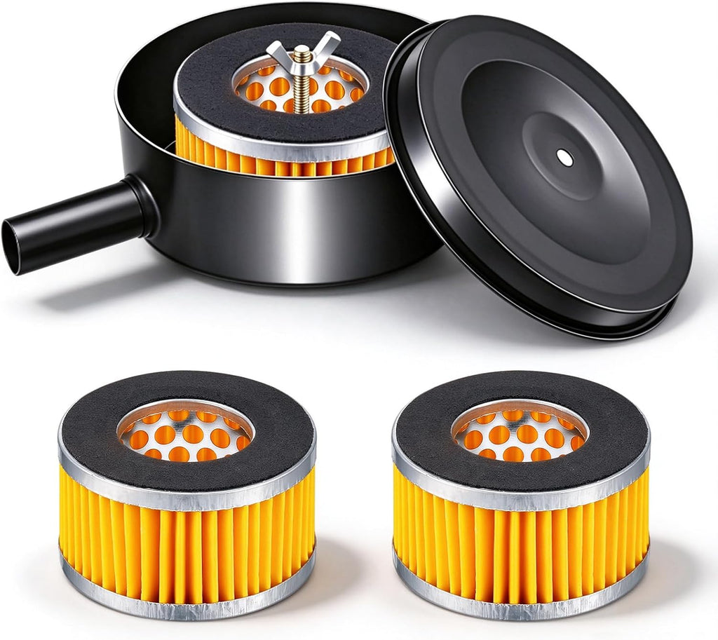 1/2" PT 20mm Thread Air Compressor Silencer Intake Filter Sound Muffler with a Replacement Element H-076