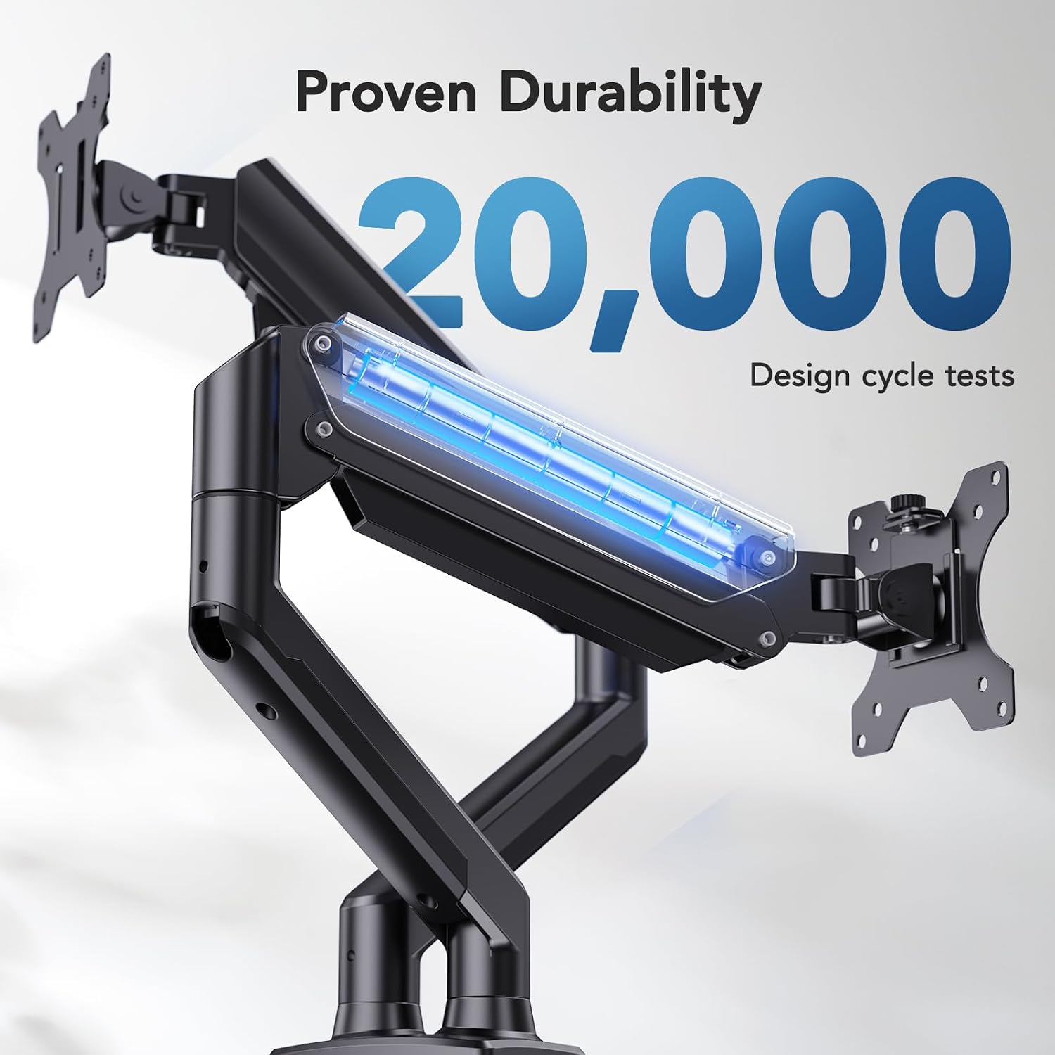 Dual Monitor Mount for 2 Monitors up to 32 inches, Each Arm Holds Max 22lbs, Dual Monitor Stand with Advanced System