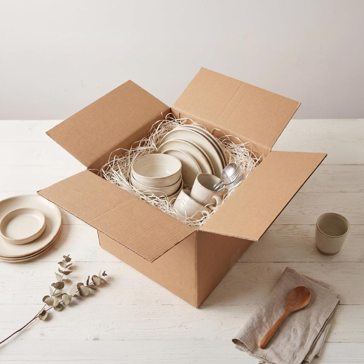 10x8x8 Shipping Boxes 25 Pack, Brown Corrugated Cardboard Boxes with Side-Lock and Pre-Applied Double-Sided Tape