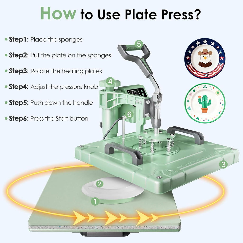 8 in 1 Heat Press Machine 15x15 Inch, Heat Press for T-Shirts, Hats | Swing Away Digital Sublimation Heat Press