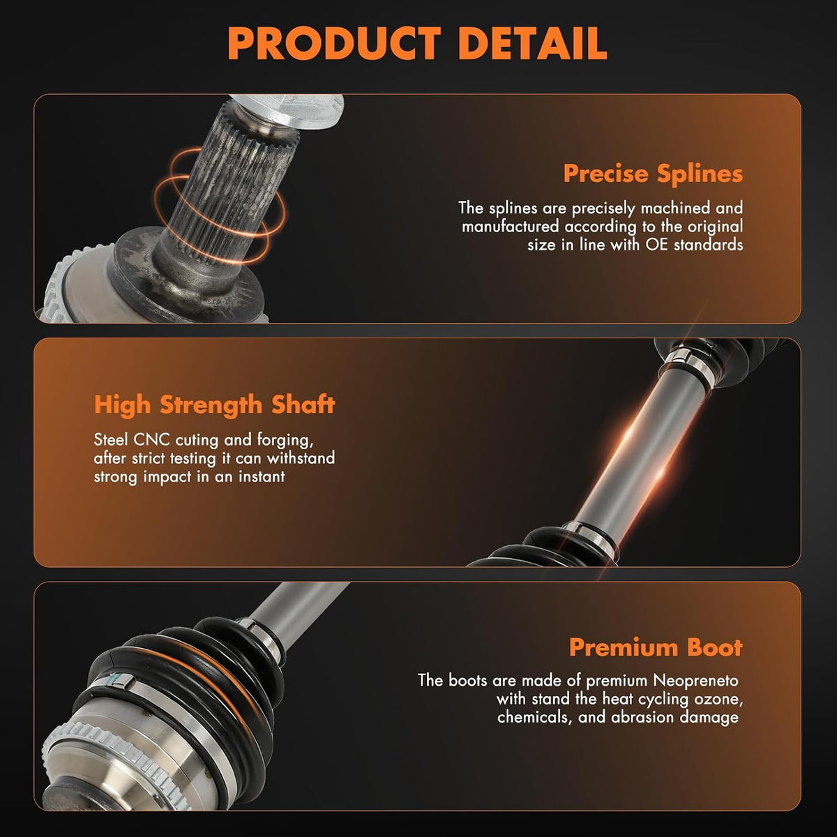 Front Left CV Axle Auto Trans Only 2009-2012 for Ford Escape 2.5L/3.0L