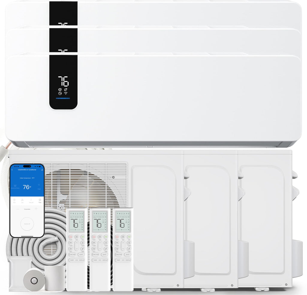 36000 BTU Mini Split AC/Heating System 20 SEER2 12000 BTU*3 Set