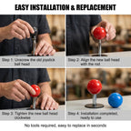 2Pcs 35mm Joystick Ball Top ABS Metal Threaded Knob Replacement Arcade Game Controller Sticks Handle Rocker Round