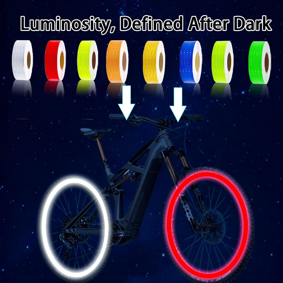 8 Rolls Reflective Tape Waterproof High-Visibility Reflective Stickers