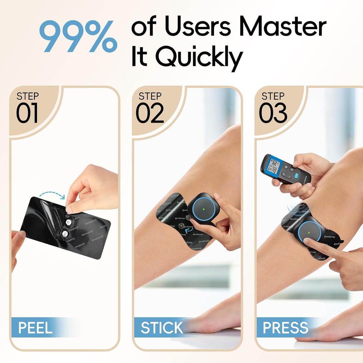 30 Modes Wireless TENS Unit Muscle Stimulator for Pain Relief