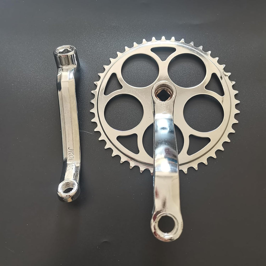 Chrome Wide Crank w/ 44T Sprocket, Sprocket Fit for 410 Chain