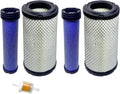 2 Sets Air Filter for Kawasaki 11013-7044 & 11013-7045 Inner & Outer, fit for Kohler 25-083-01-S M131802 M131803，Compatible with Donaldson P822858&P821575