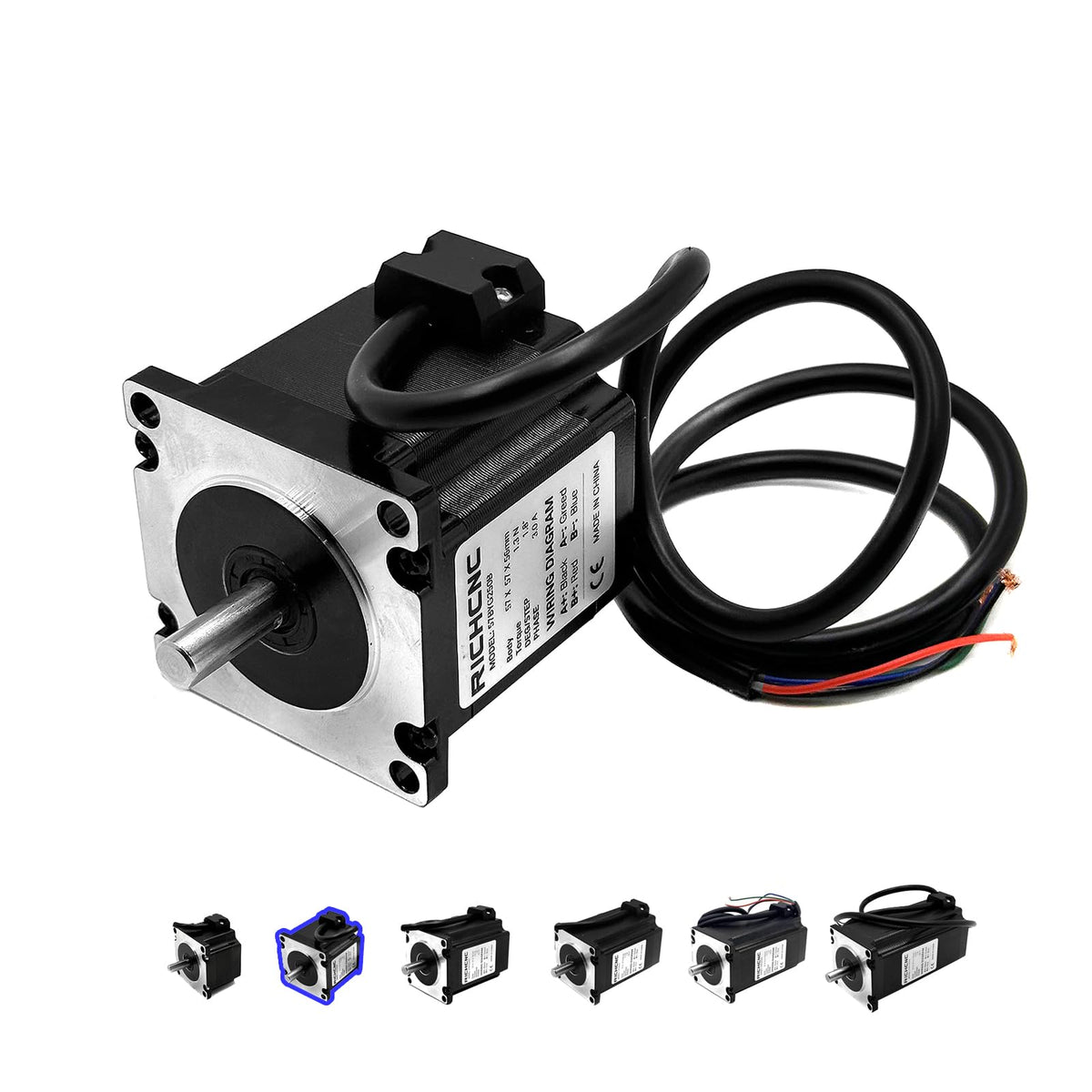 RICHCNC Nema 23 CNC Stepper Motor 184oz.in/1.3Nm Bipolar 3.0A CNC Mill Lathe Router 57x57x56mm