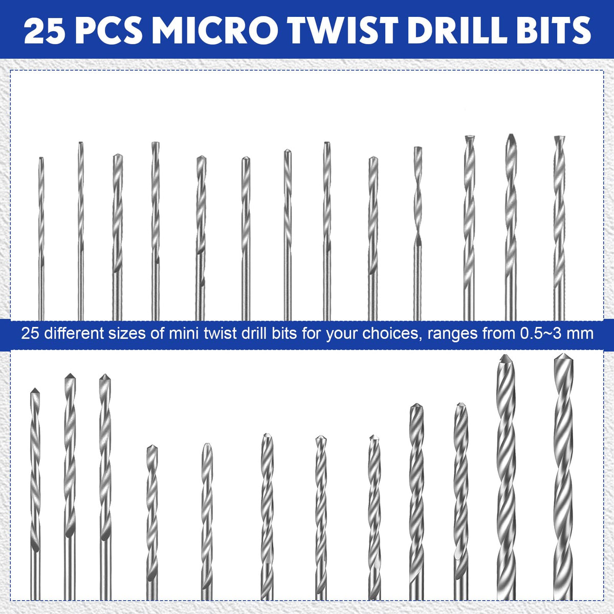 Mudder 36 Pcs Pin Vise Hand with Micro Drill Bits Set, Blue