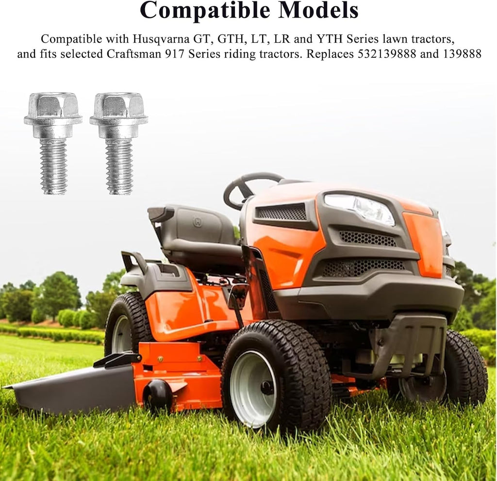 532139888 Shoulder Bolt Compatible with Husqvarna Lawn Mowers, 2-Pack