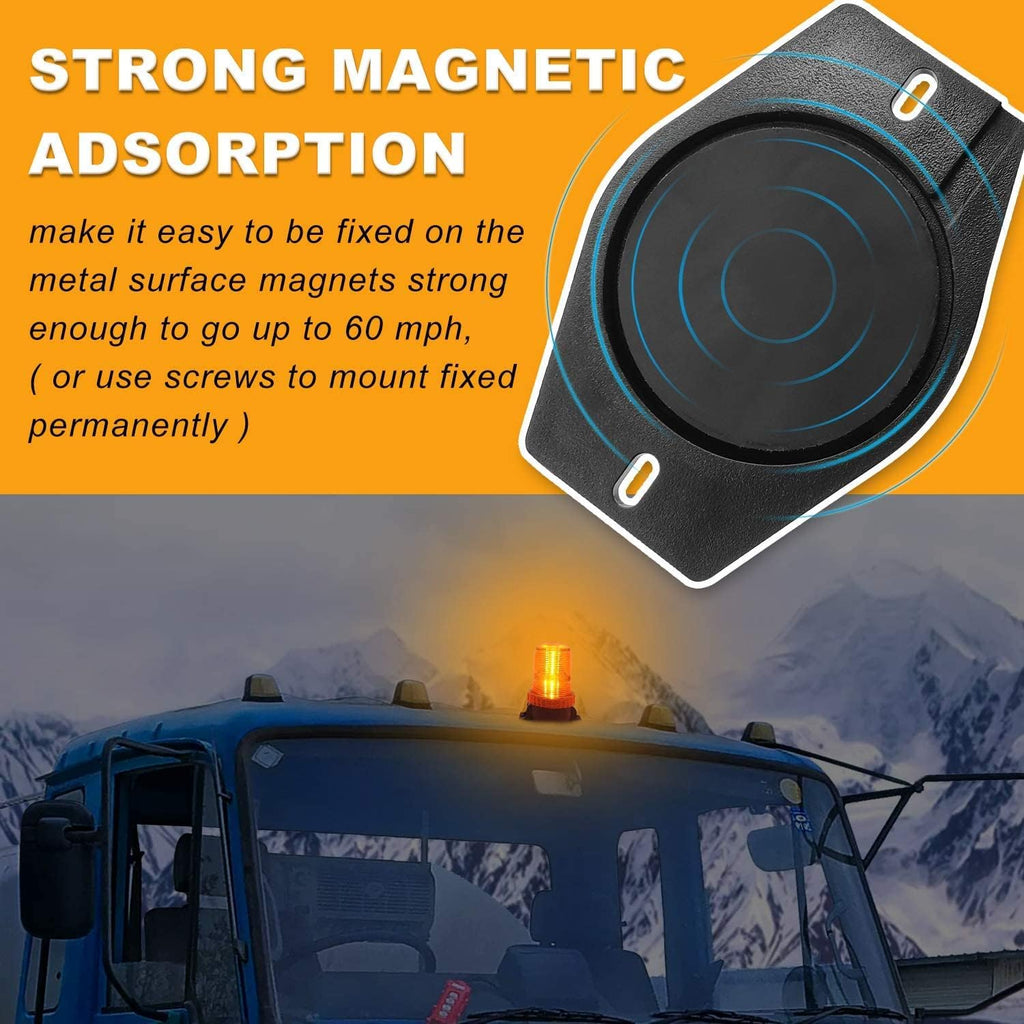 LED Strobe Light, 12V-24V Warning Emergency Safety Flashing Beacon Lights with Magnetic and 16.4 ft Straight Cord