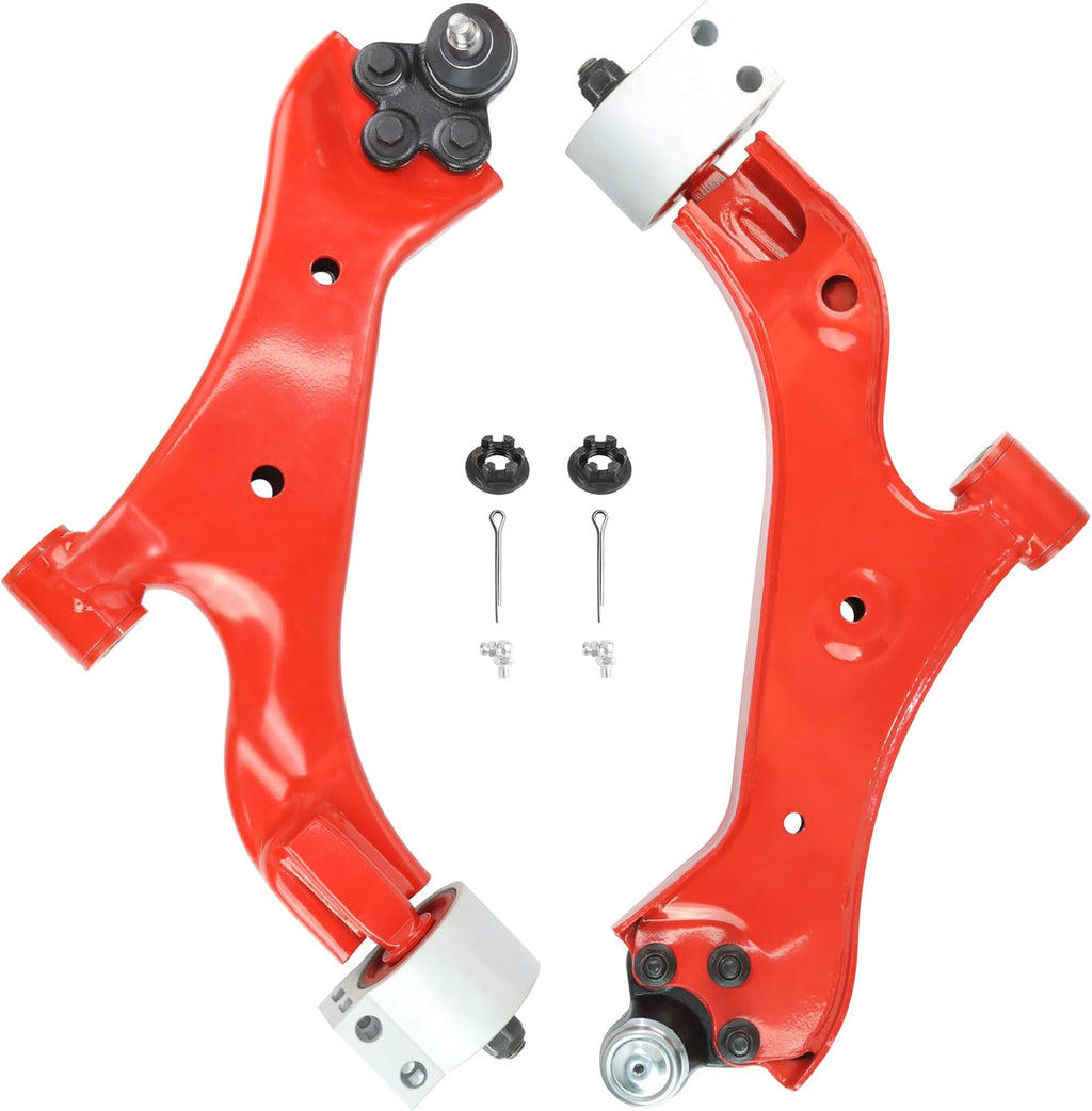 2PC Front Lower Control Arms for 2010–2017 Chevy Equinox & GMC Terrain,2pcs - K623489 K623488(Red)