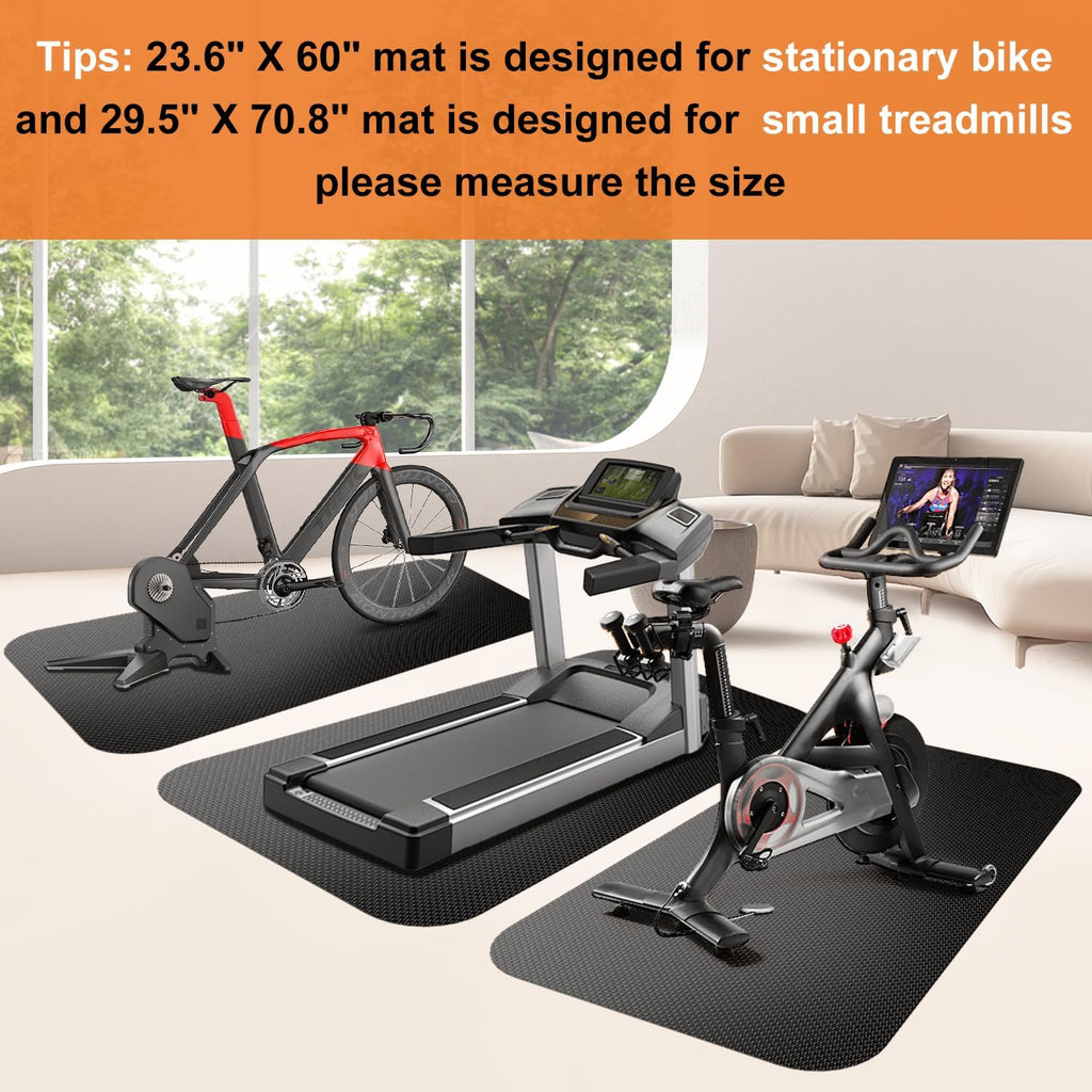Treadmill Mat,Bike Mat,Stationary Bike Mat,Foldable Treadmill Mat for Hardwood Floors and Carpet.for Exercise