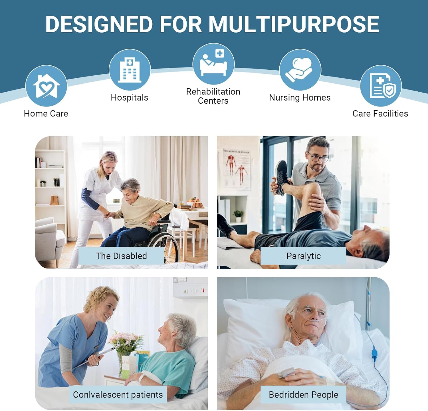Standard Transfer Sling - Gait Belt for Seniors & Disabled, Patient Lifting Aid for Elderly Mobility, Safe Bed &