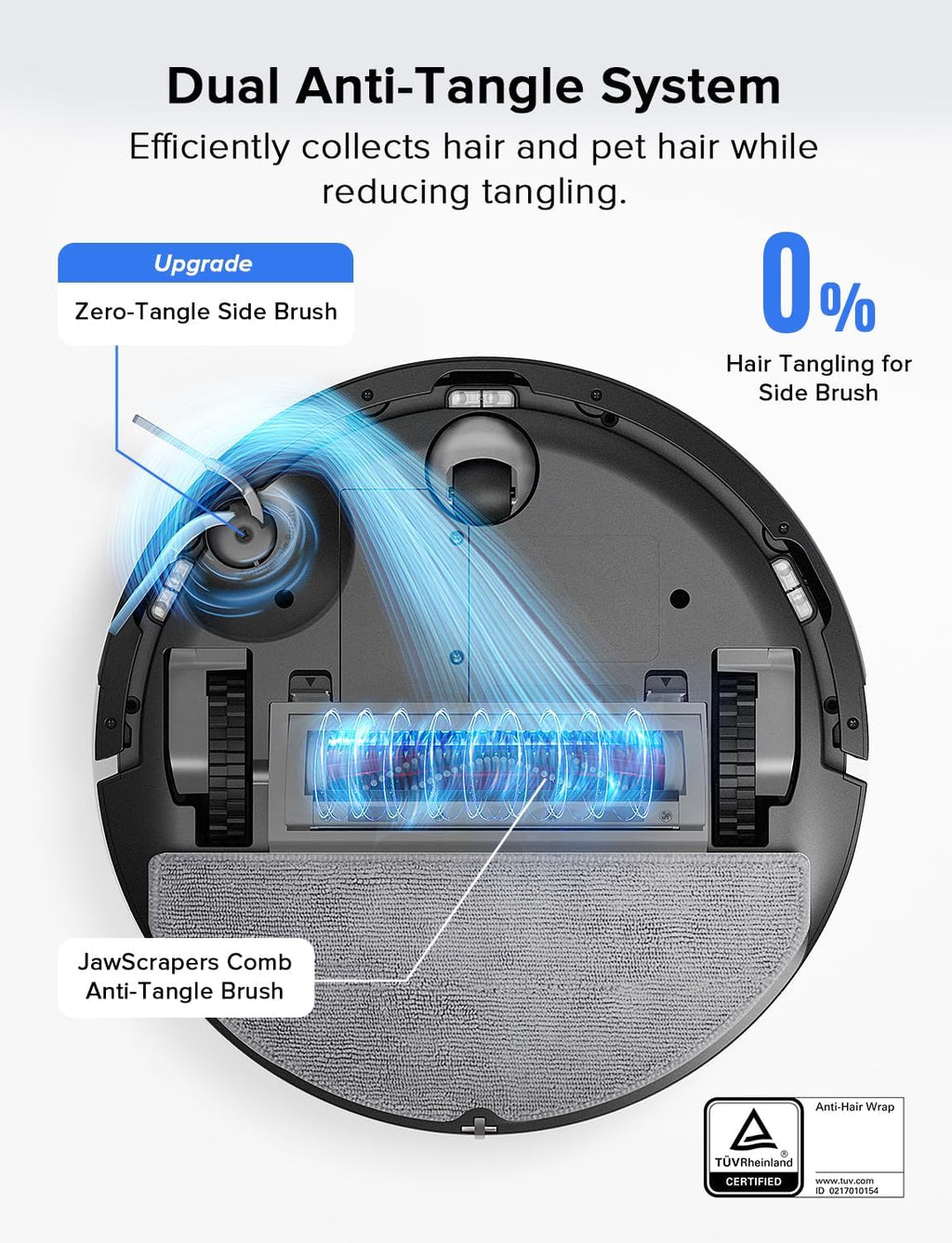Q7 L5 Robot Vacuum and Mop Combo, 8,000Pa Suction | Upgraded from Q5 Pro, Dual Anti-Tangle System, LiDAR Navigation
