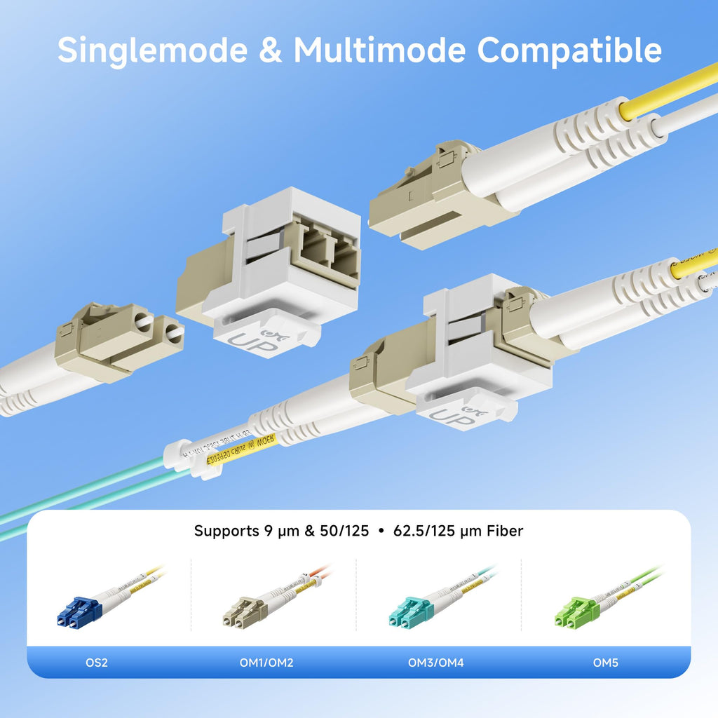 Cable Matters 10-Pack LC UPC Duplex Fiber Keystone Coupler Jack
