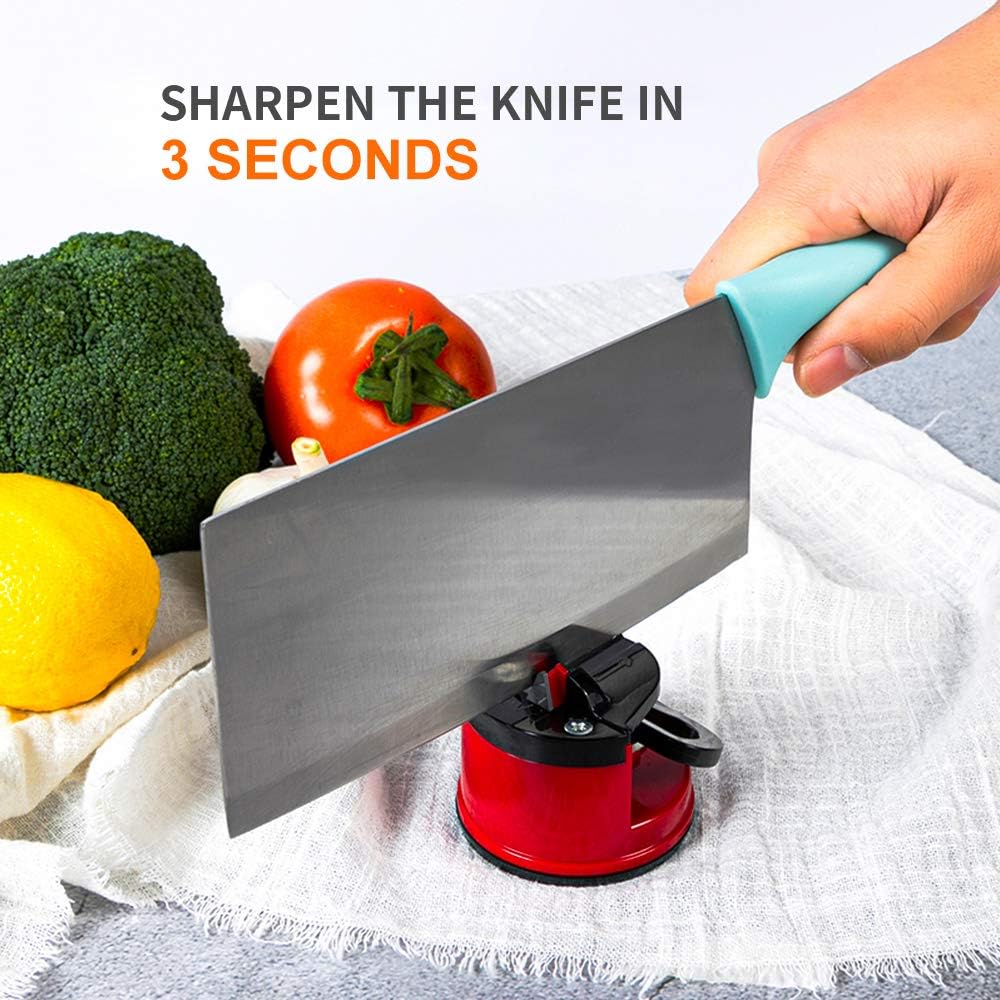 Knife Sharpener, knife sharpeners for kitchen knives, Kitchen Knife Sharpener with Suction Base, Pocket Knife
