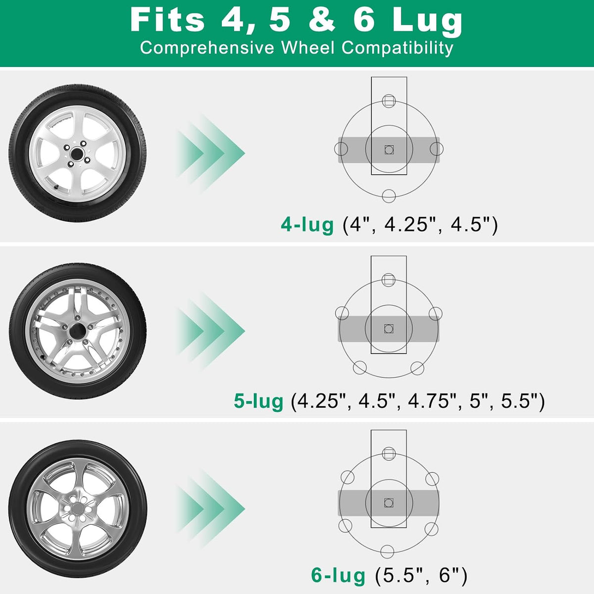 Heavy Duty Trailer Spare Tire Carrier for 15" & 16" Wheels