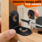 40PCS Black L Bracket Corner Brace, Stainless Steel Corner Bracket