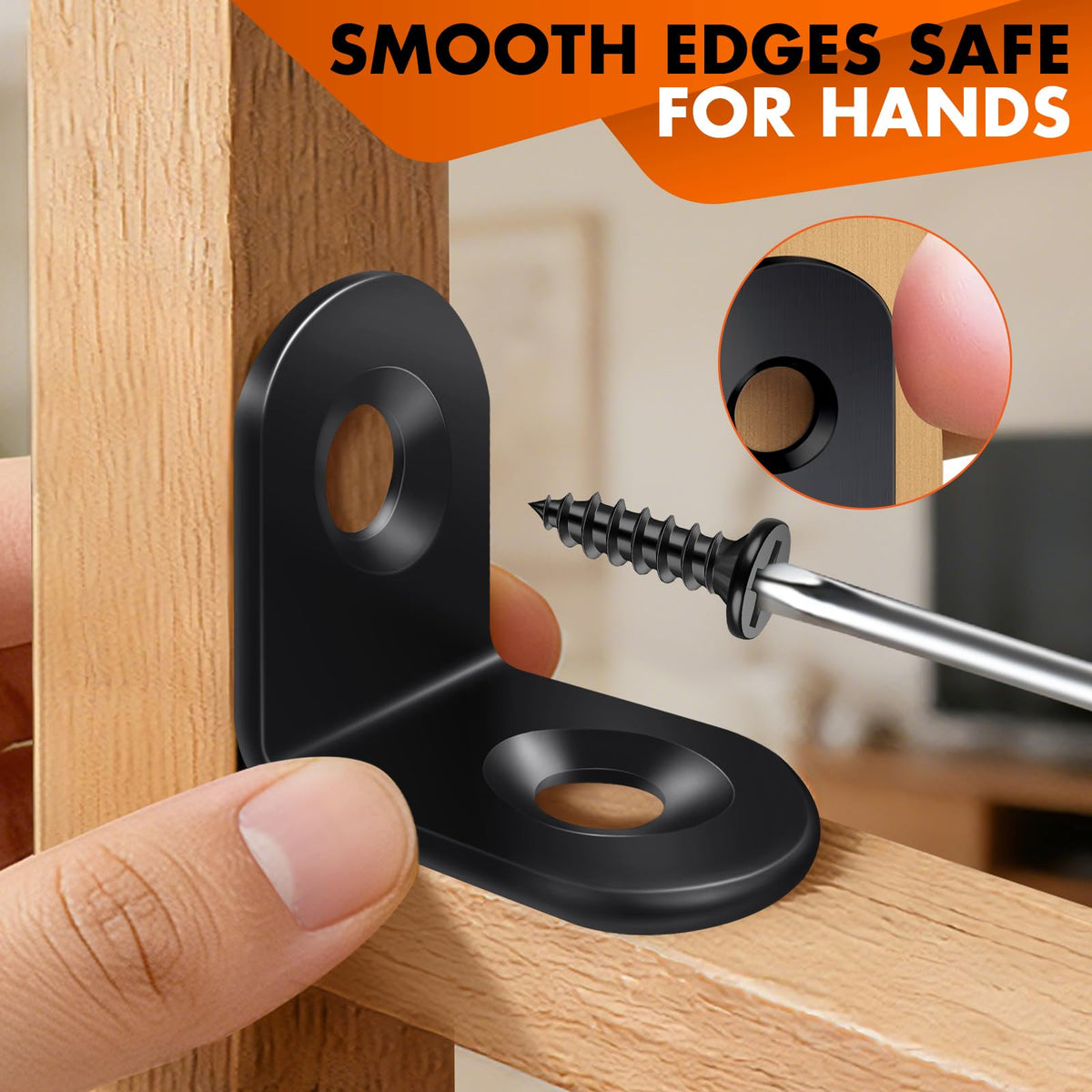 40PCS Black L Bracket Corner Brace, Stainless Steel Corner Bracket