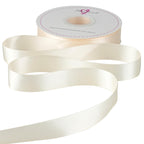 Ivory Satin Ribbon 1 Inch Double Faced 50 Yards