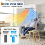 Mini Split AC & Heat Pump, 12000 BTU 115V, 22 SEER2