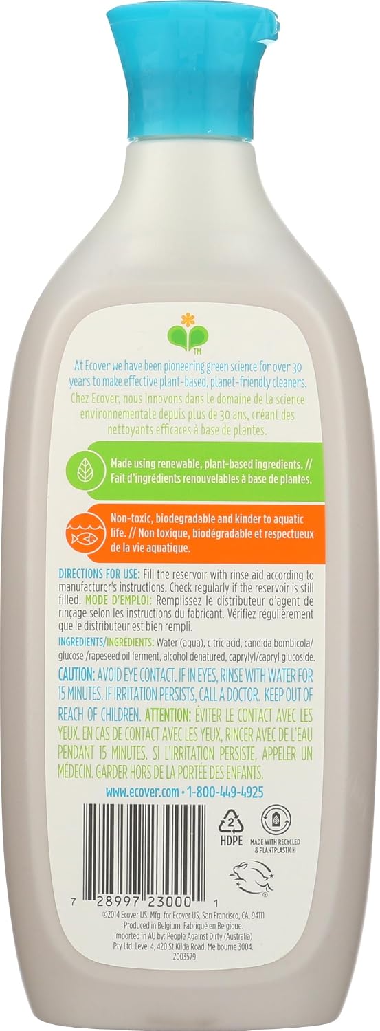 Naturally Derived Rinse Aid for Dishwashers, 16 Ounce