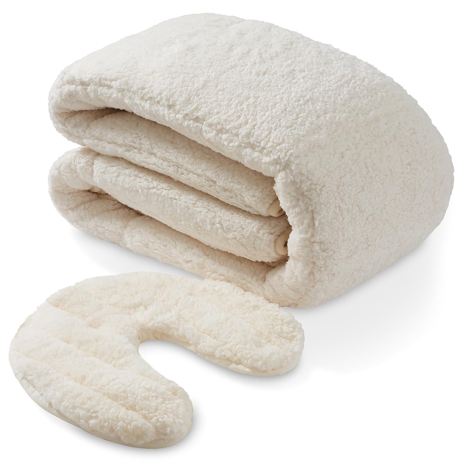 Fleece Reversible Quilted Massage Table Pad & Face Cradle Set - Soft and Comfortable 1/2" Thick Facial Bed and
