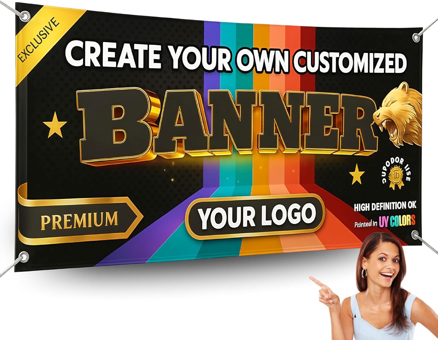 Custom Vinyl Banner, Made in USA, Full Color Design | Print Image, Logo, Text Anything, Personalized customizable