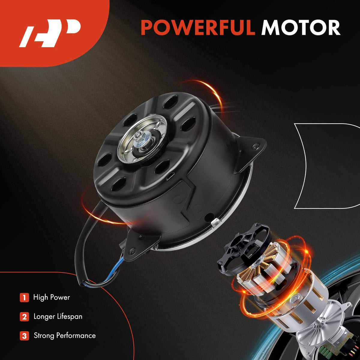 A-Premium Radiator Fan Motor Compatible with Acura