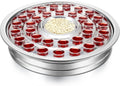 1 Pcs Holy Communion Trays House up 32 Cups Sliver Tary Church Supplies Stainless Steel Portable Communion Plates Set