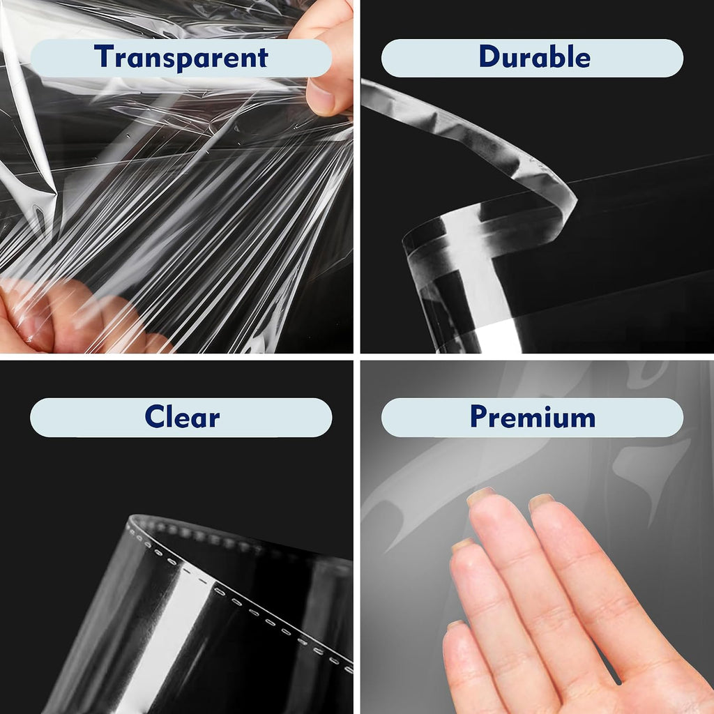 50 Count 10 x 13 Inches Clear Cellophane Plastic Bags for Clothes