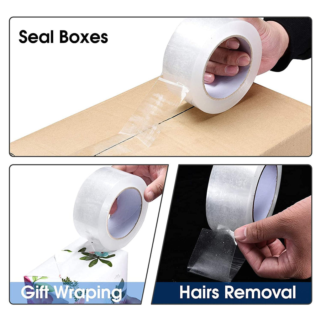 Packing Tape, 1.88 inch Wide x 65 Yards Per Roll, Clear, 2.7MIL Thickness Heavy Duty Packaging Tape Carton Tape for