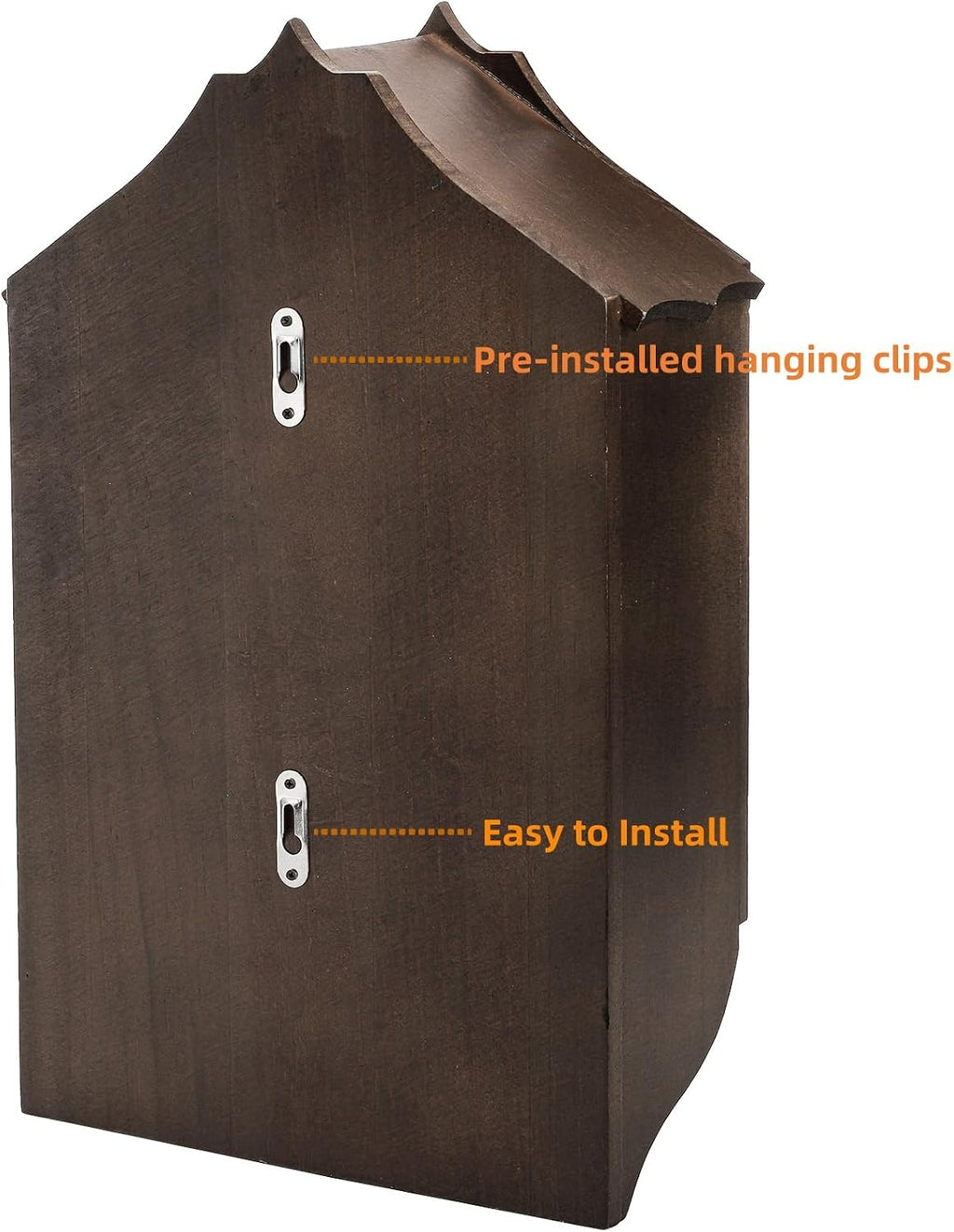 Bat House for Outdoors, Large Cedar Wood Bat Shelter with Mounting Kit, Weatherproof Garden & Backyard Habitat