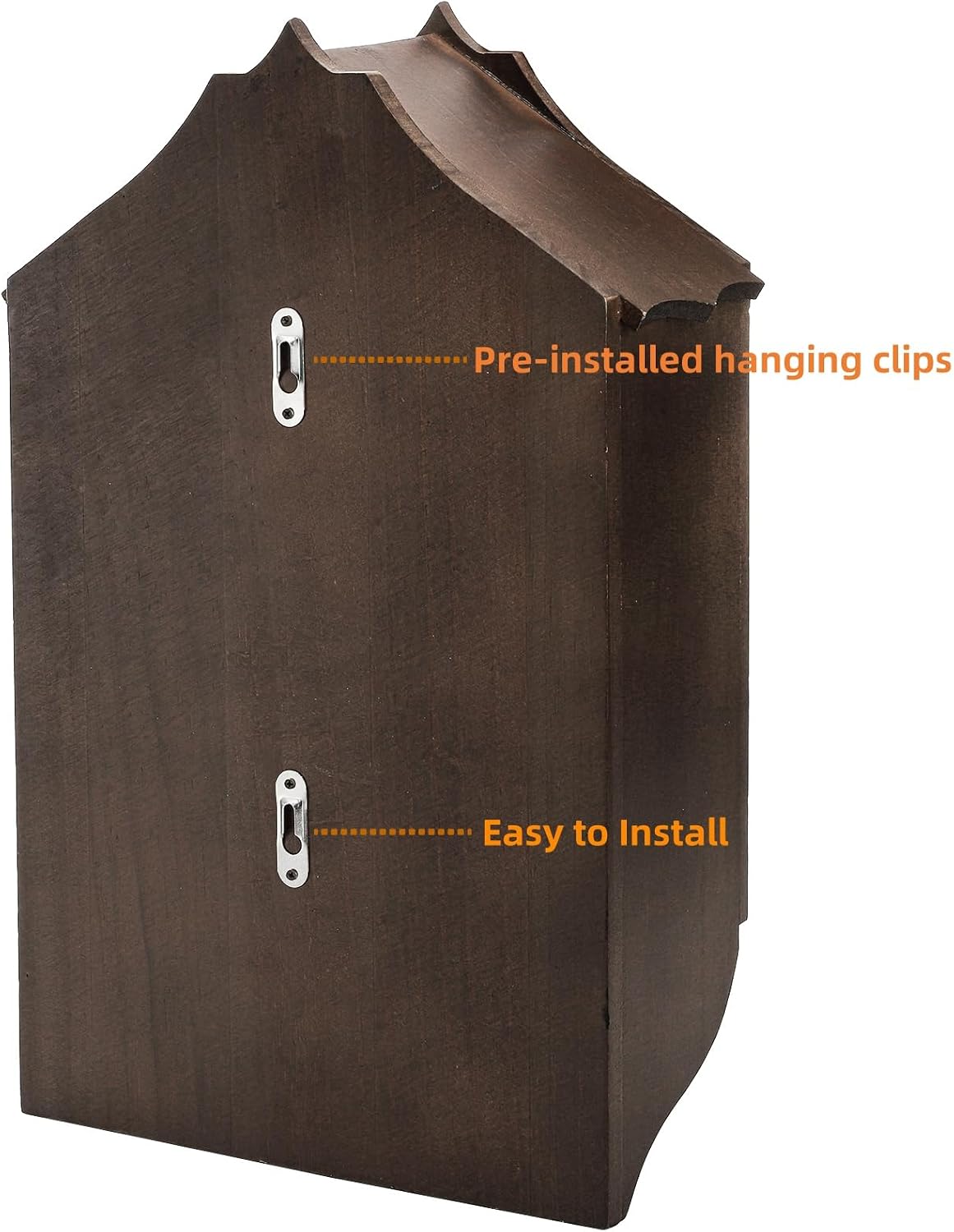 Bat House for Outdoors, Large Cedar Wood Bat Shelter with Mounting Kit, Weatherproof Garden & Backyard Habitat