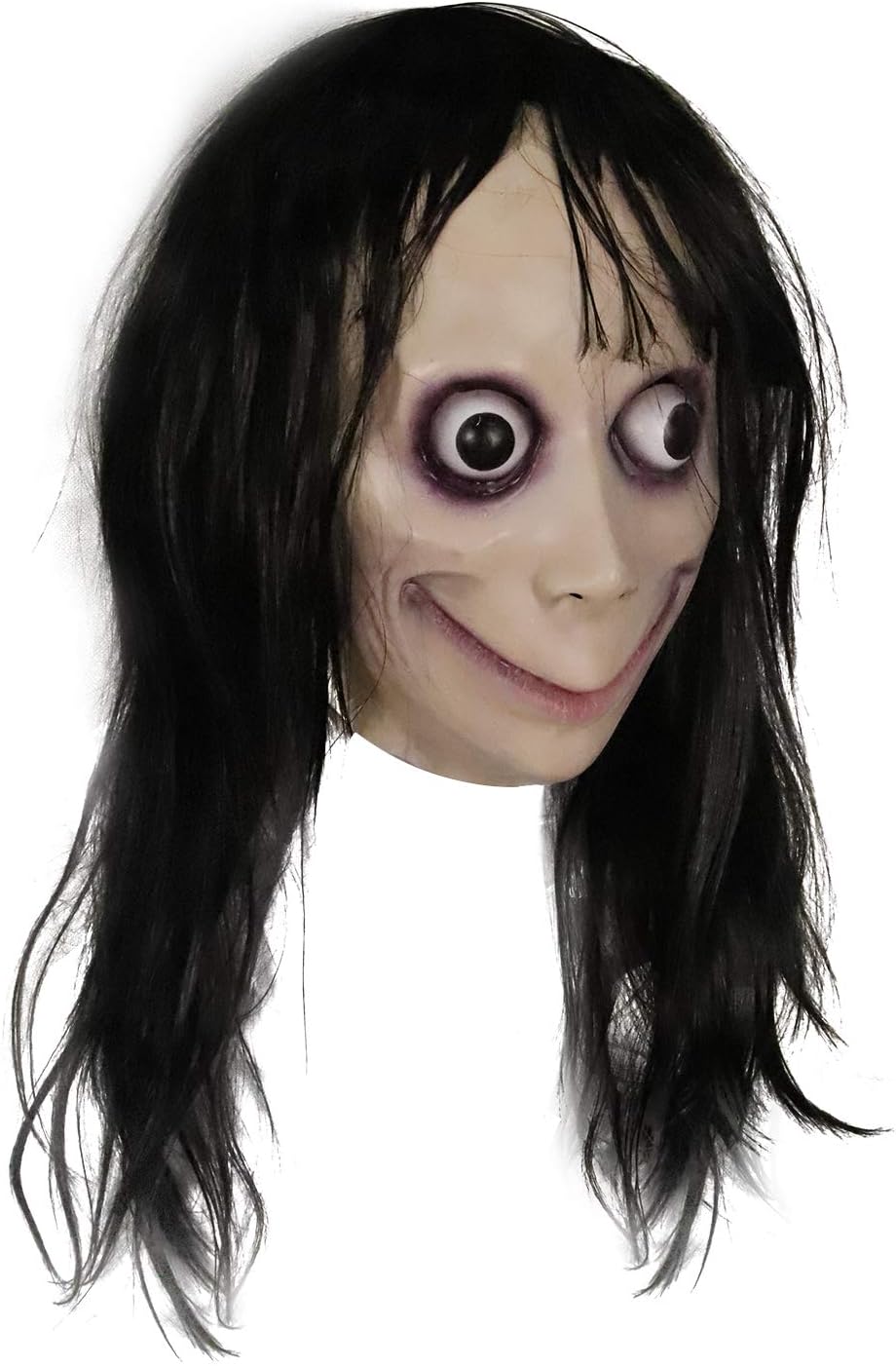 MOMO Mask for Adult Horror Devil Mask, Scary Costume Halloween Creepy Cosplay Party Decoration Prop, Halloween Scary