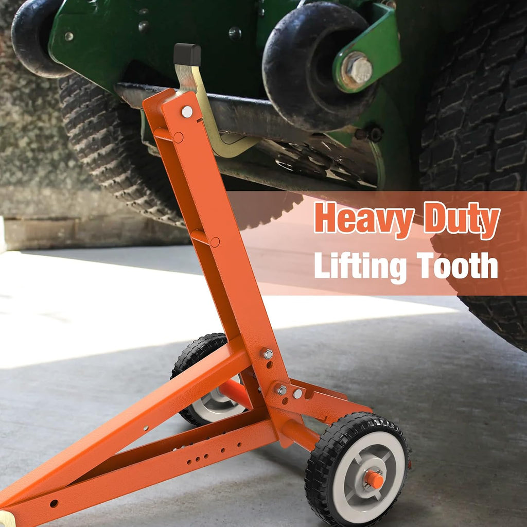 Lawn Mower Lift, 800 lb Capacity Zero Turn Mower Lift, Orange | For Zero Turn Lawn Mower, Riding Lawn Mower and More.