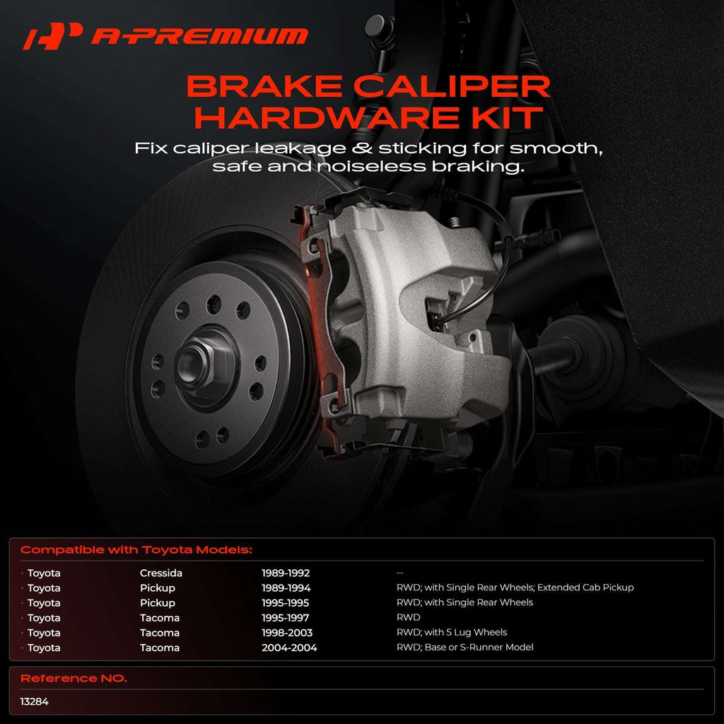 A-Premium Front Disc Brake Hardware Kit Compatible with Toyota Models