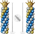 Balloon Column Stand Kit Sets of 2, 7 Feet Height Adjustable Balloon Tower Pillar with Reusable Metal Telescopic